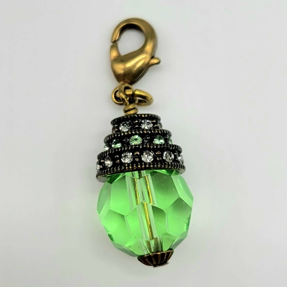 Heidi Daus Peridot Swarovski Crystal Birthstone Charm for August Birth Month